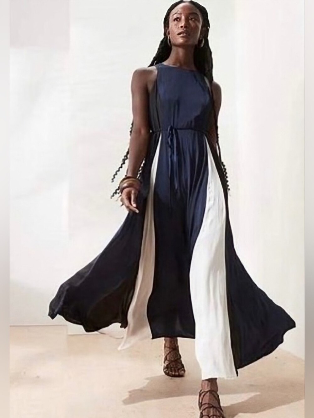 Banana Republic Color Block Panel Maxi Dress